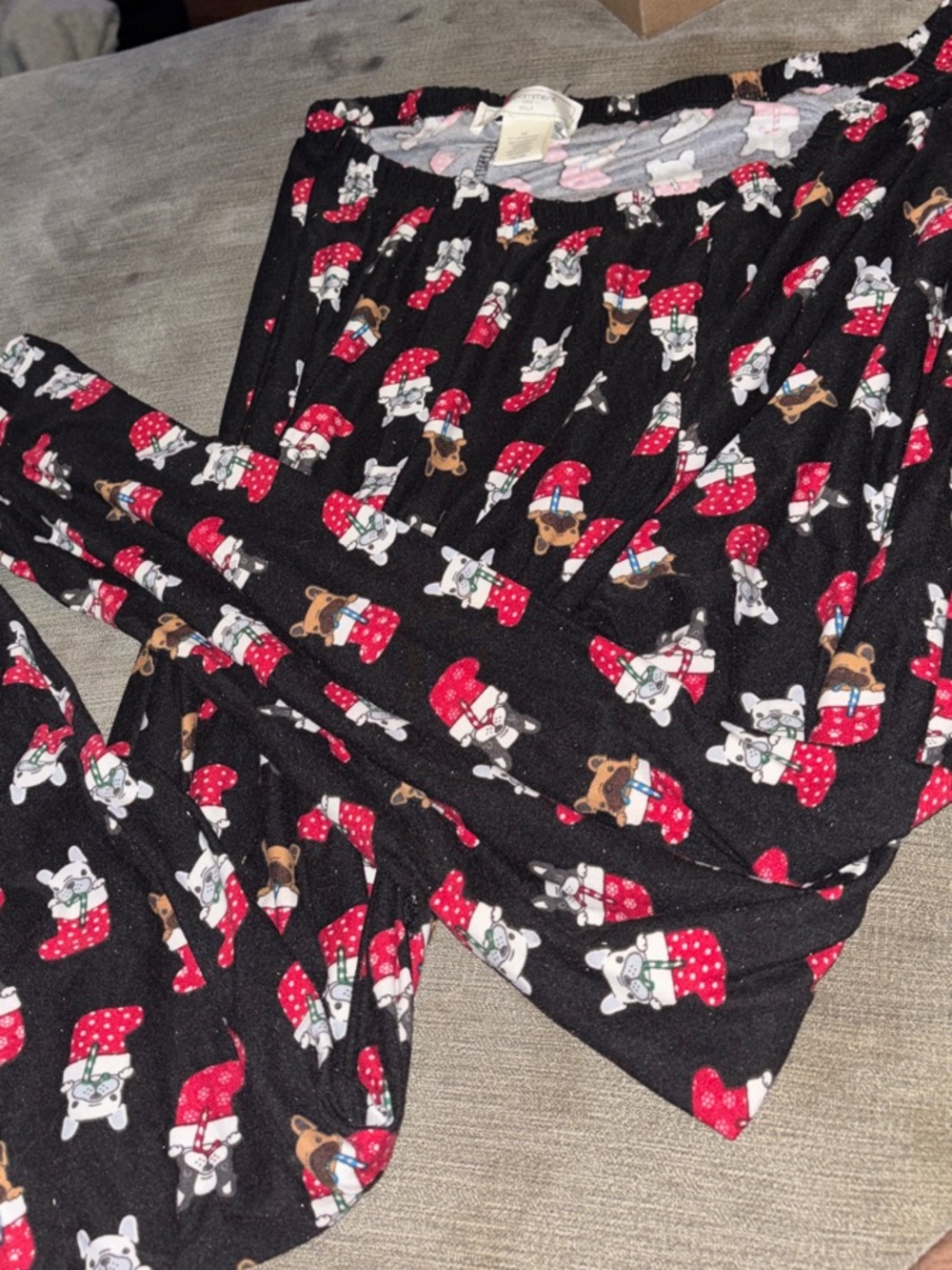 Women’s 3X Black Holiday Dog Print leggings